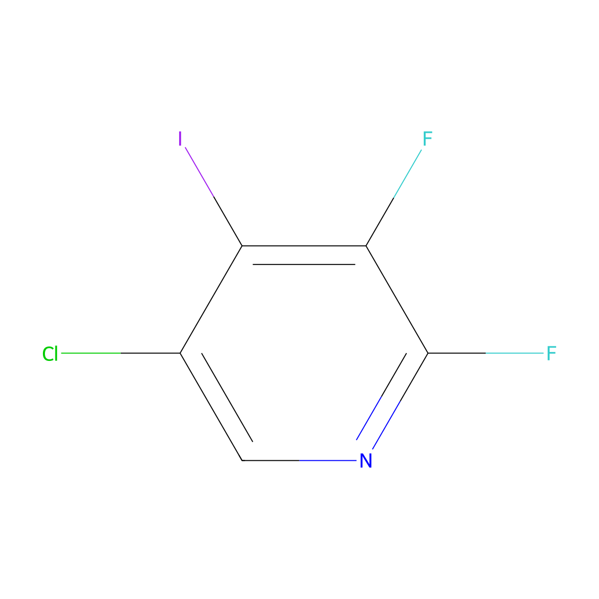 5-Chloro-2,3-difluoro-4-iodopyridine molecular structure, CAS 406676-26-4
