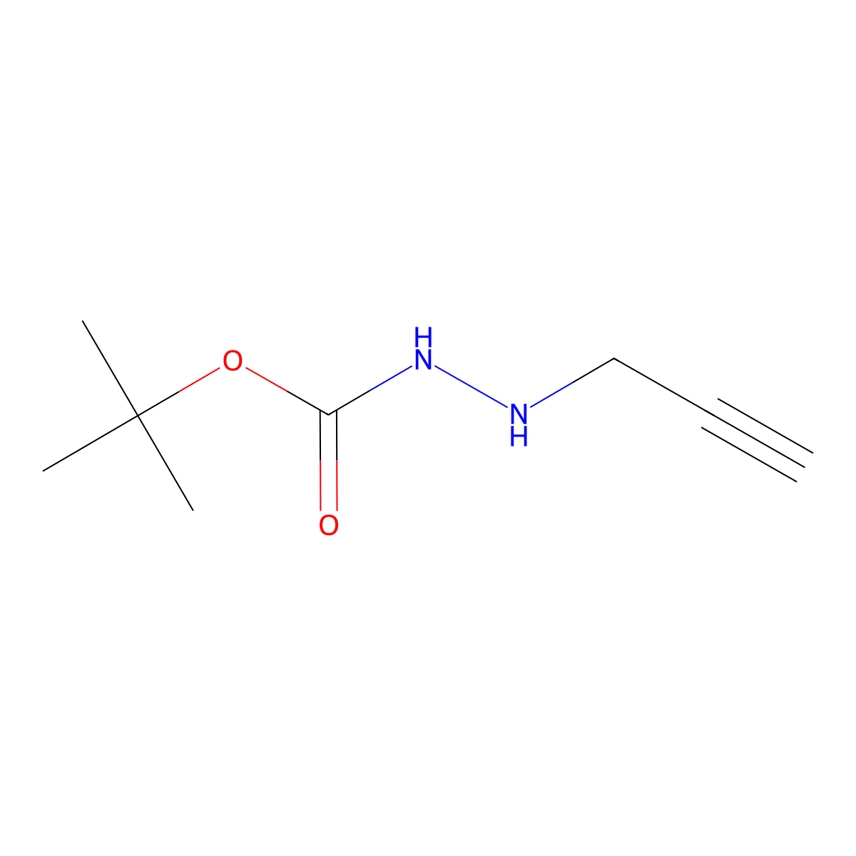 tert-Butyl 2-(prop-2-yn-1-yl)hydrazine-1-carboxylate molecular structure, CAS 406683-19-0