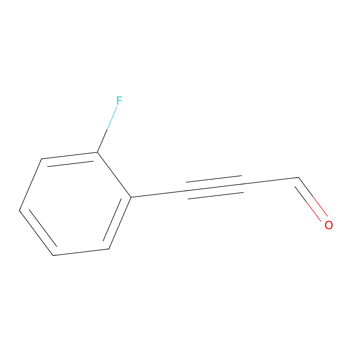 3-(2-Fluorophenyl)prop-2-ynal molecular structure, CAS 406687-57-8