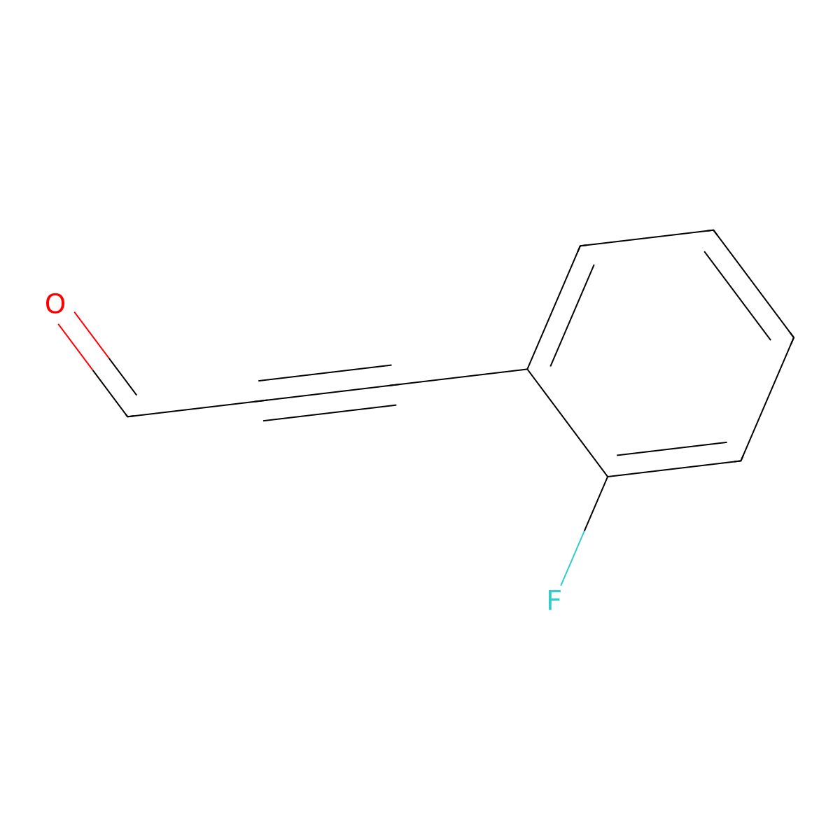3-(2-Fluorophenyl)prop-2-ynal molecular structure, CAS 406687-57-8