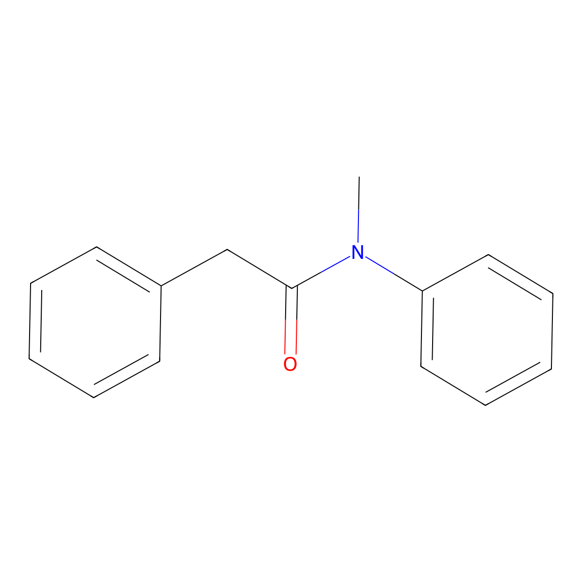 N-methyl-N,2-diphenylacetamide molecular structure, CAS 40669-47-4