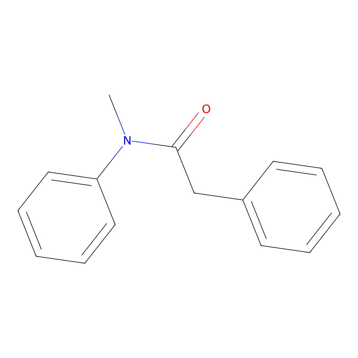 N-methyl-N,2-diphenylacetamide molecular structure, CAS 40669-47-4