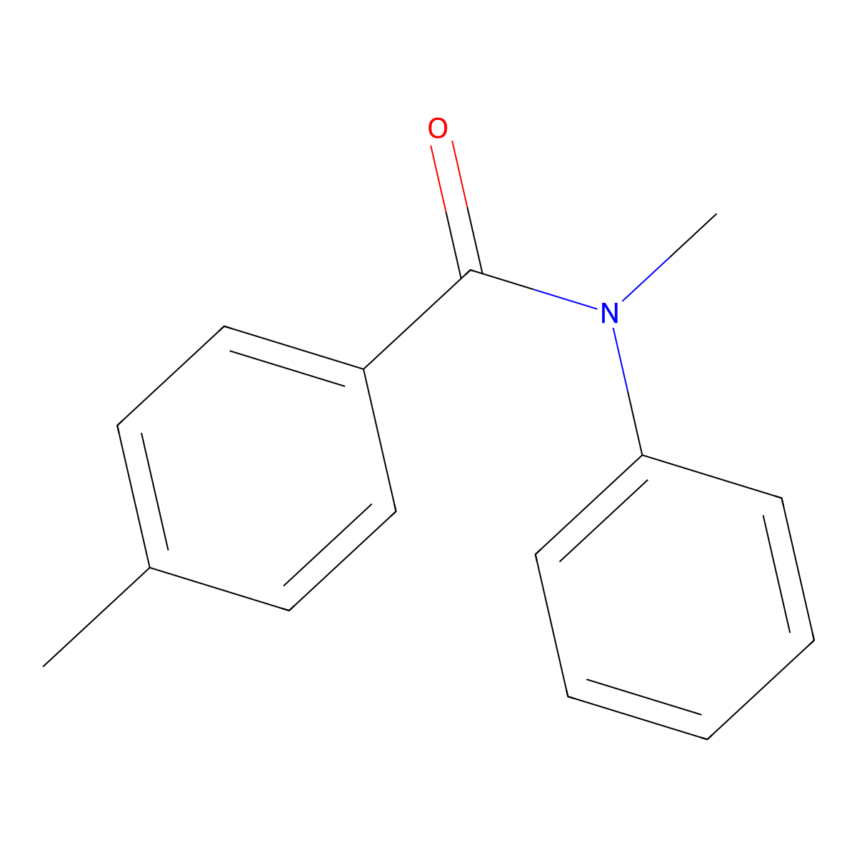 N,4-dimethyl-N-phenylbenzamide molecular structure, CAS 40669-49-6