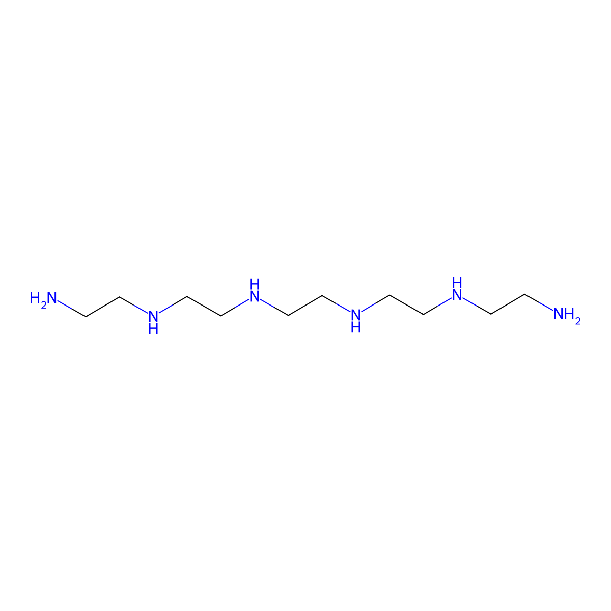 Pentaethylenehexamine molecular structure, CAS 4067-16-7