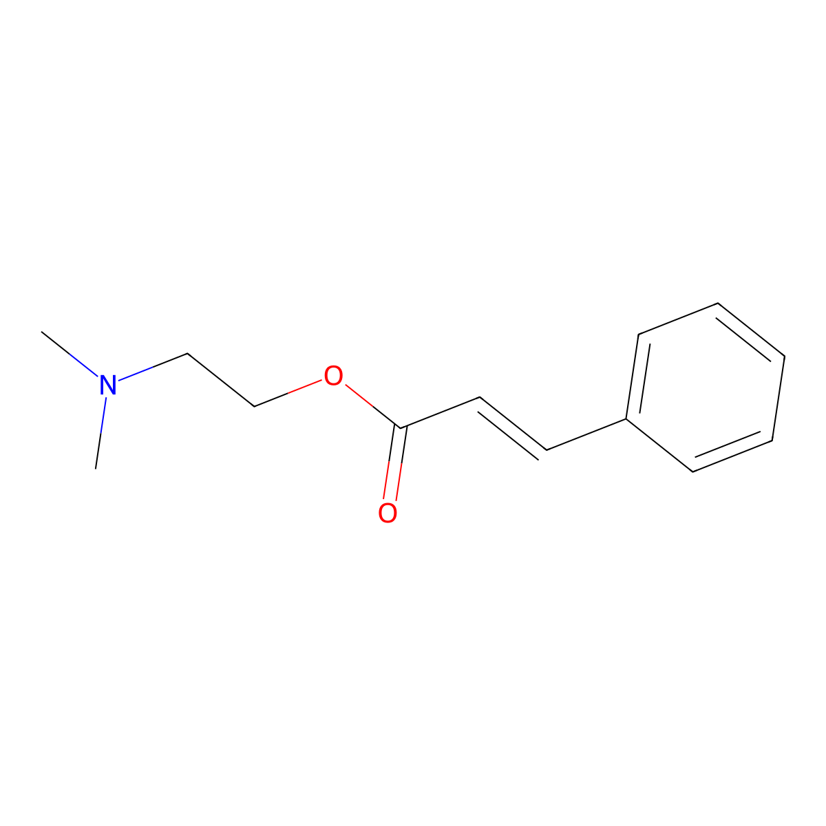 2-Propenoic acid, 3-phenyl-, 2-(dimethylamino)ethyl ester molecular structure, CAS 4067-25-8