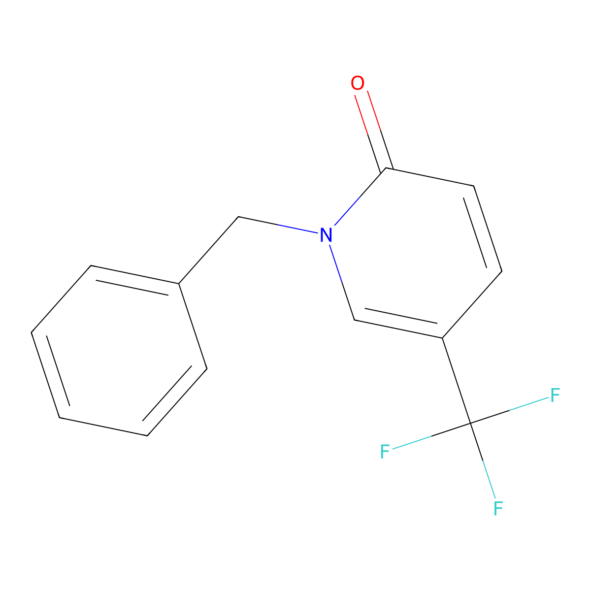 2(1H)-Pyridinone,1-(phenylmethyl)-5-(trifluoromethyl)- molecular structure, CAS 406708-07-4