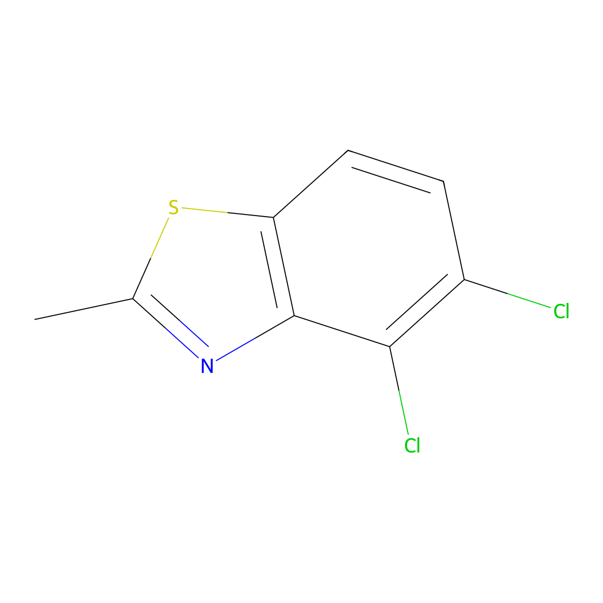 4,5-Dichloro-2-methyl-benzothiazole molecular structure, CAS 40671-25-8