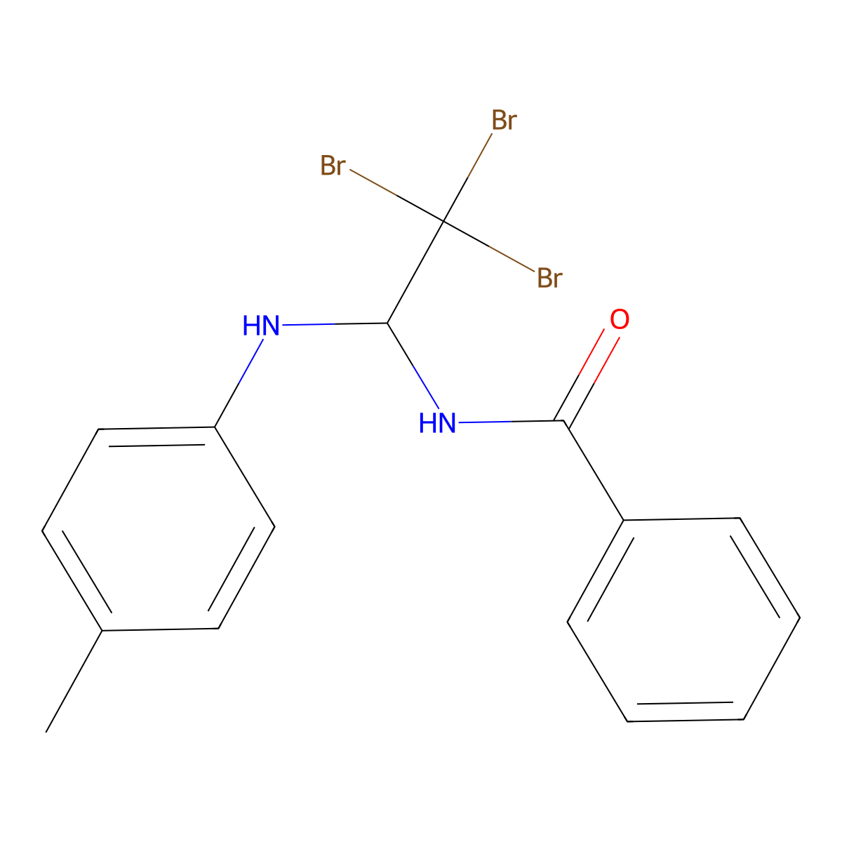 N-[2,2,2-tribromo-1-(4-methylanilino)ethyl]benzamide molecular structure, CAS 406710-17-6