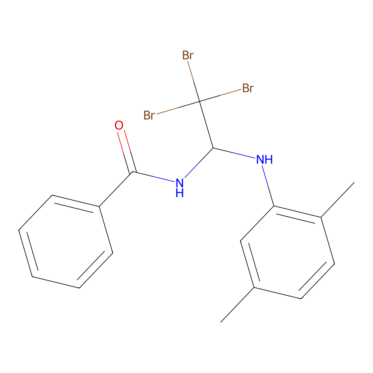 N-[2,2,2-tribromo-1-(2,5-dimethylanilino)ethyl]benzamide molecular structure, CAS 406710-19-8