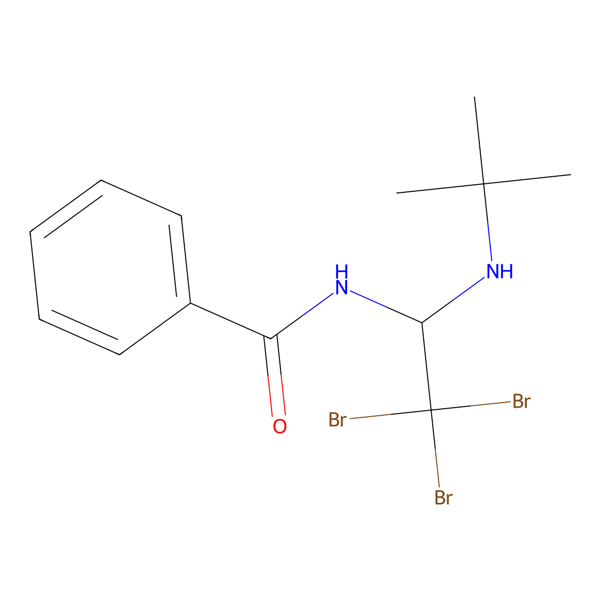 N-[2,2,2-tribromo-1-(tert-butylamino)ethyl]benzamide molecular structure, CAS 406710-27-8