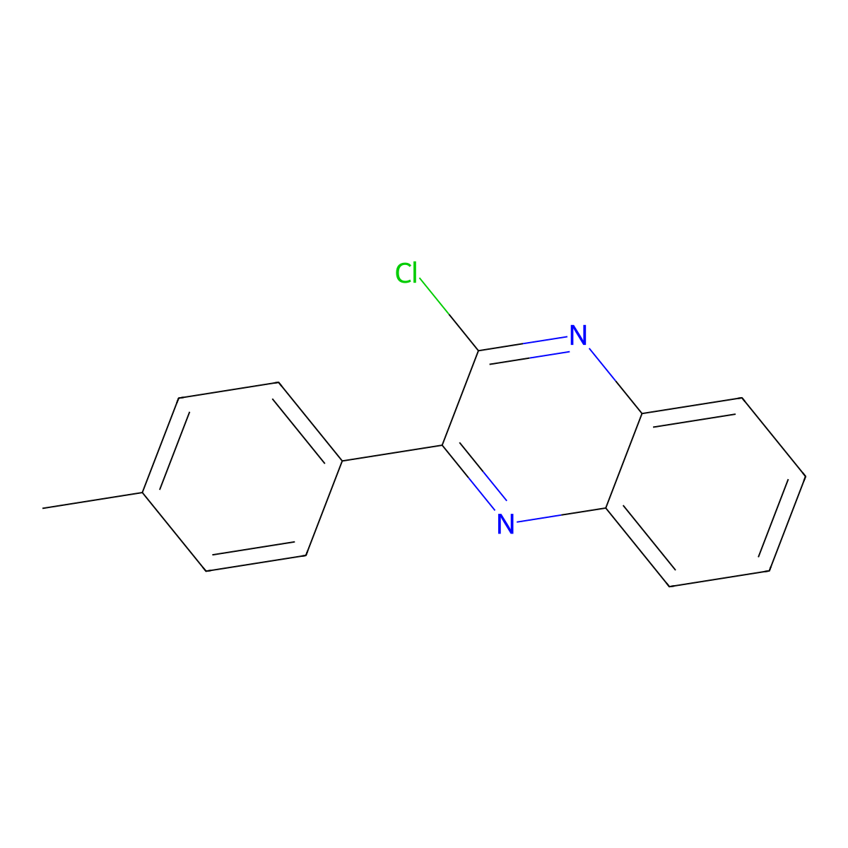 2-Chloro-3-(p-tolyl)quinoxaline molecular structure, CAS 406713-34-6