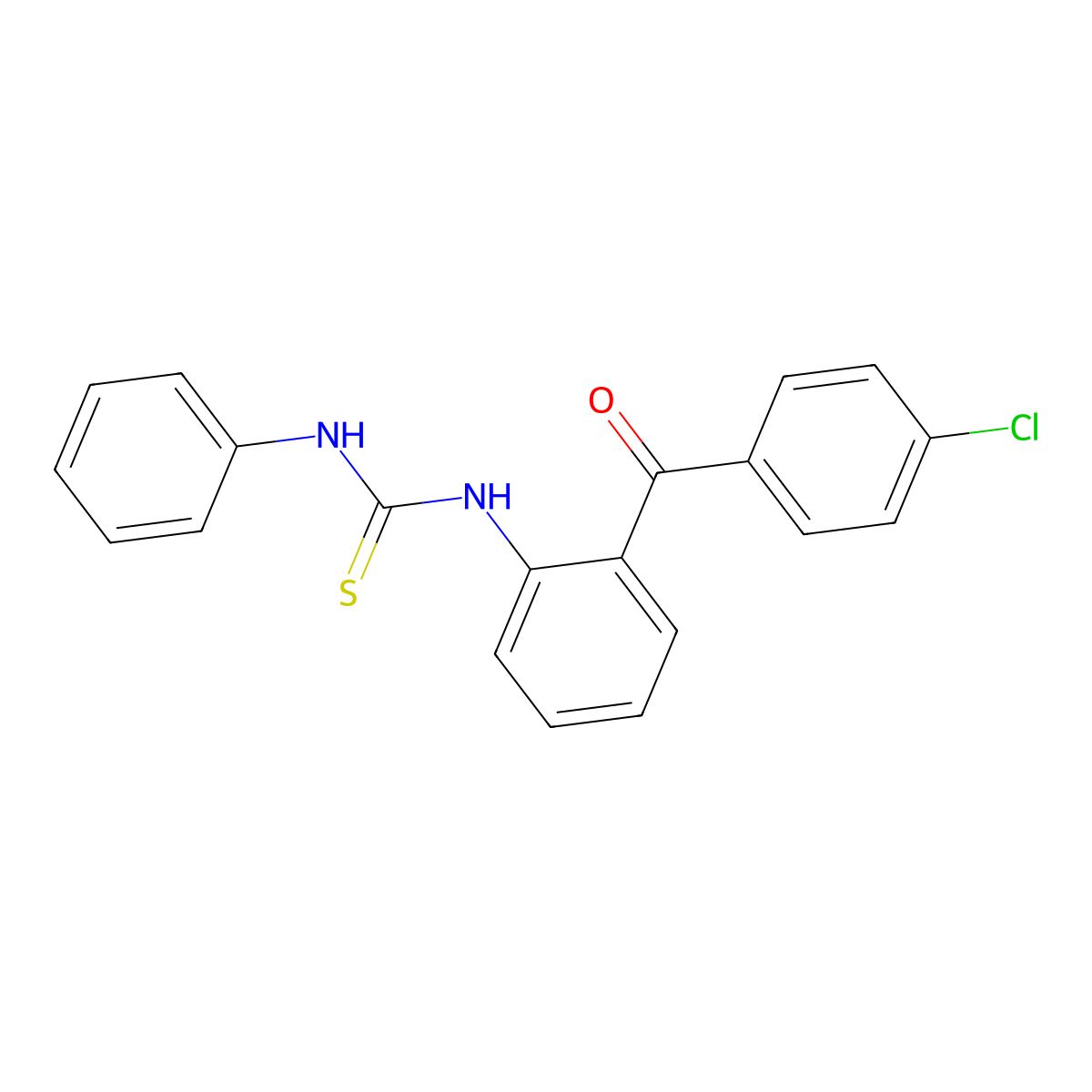 1-[2-(4-Chlorobenzoyl)phenyl]-3-phenylthiourea molecular structure, CAS 406713-56-2