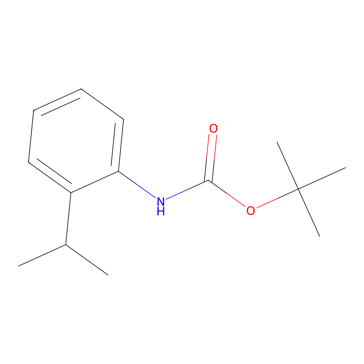 Tert-butyl (2-isopropylphenyl)carbamate molecular structure, CAS 406720-50-1