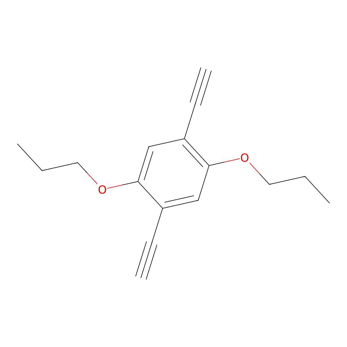 1,4-Diethynyl-2,5-dipropoxybenzene molecular structure, CAS 406721-43-5