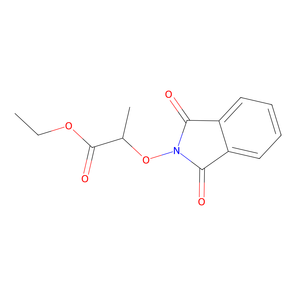 Ethyl 2-((1,3-dioxoisoindolin-2-yl)oxy)propanoate molecular structure, CAS 40674-15-5