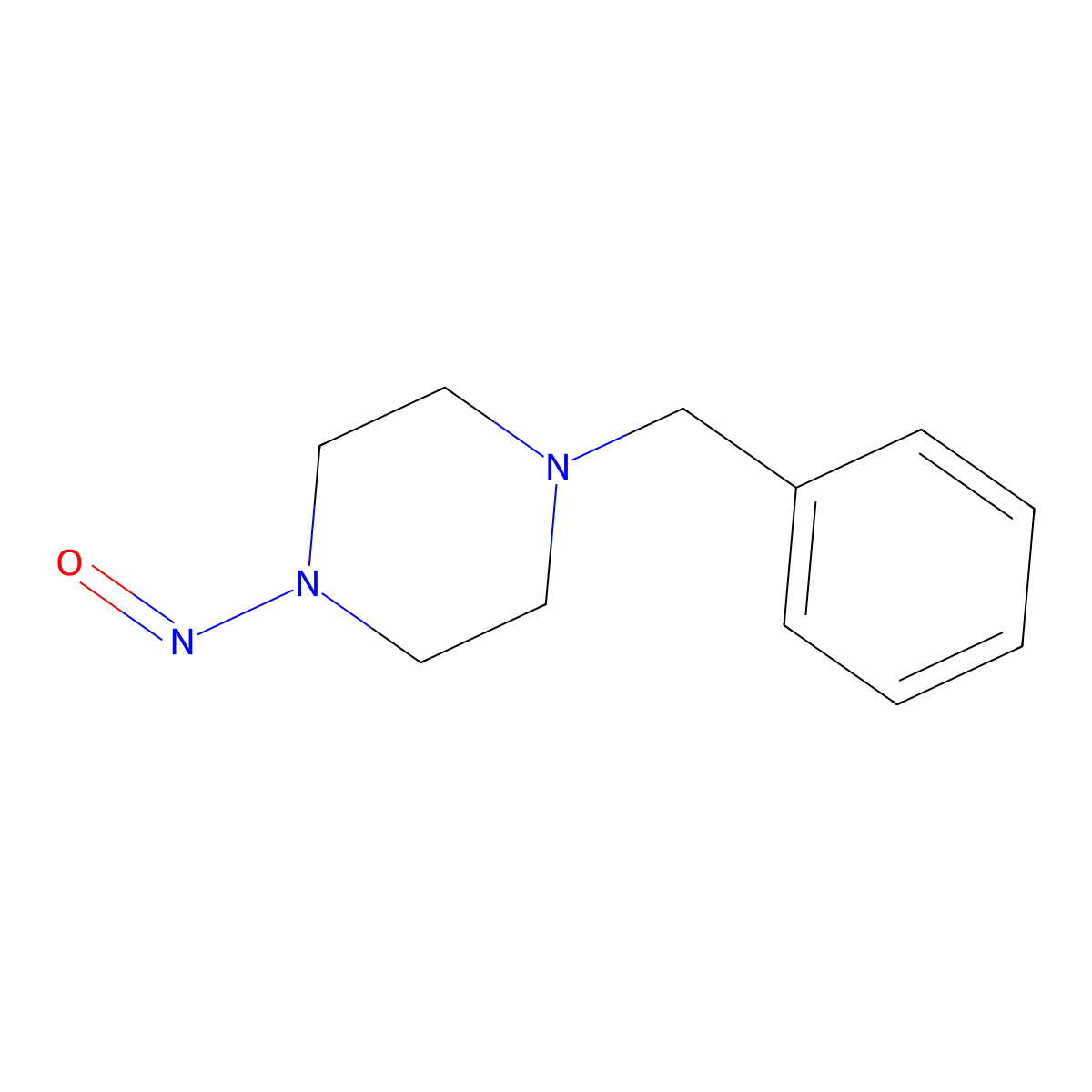 Piperazine, 1-benzyl-4-nitroso- molecular structure, CAS 40675-45-4