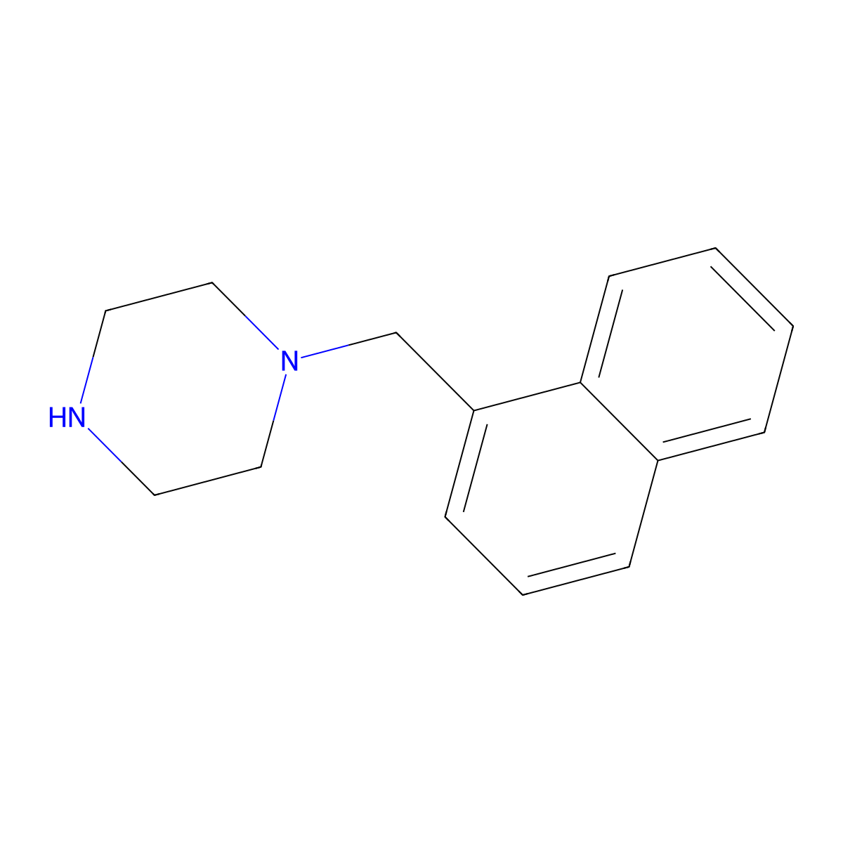 1-(1-Naphthylmethyl)piperazine molecular structure, CAS 40675-81-8