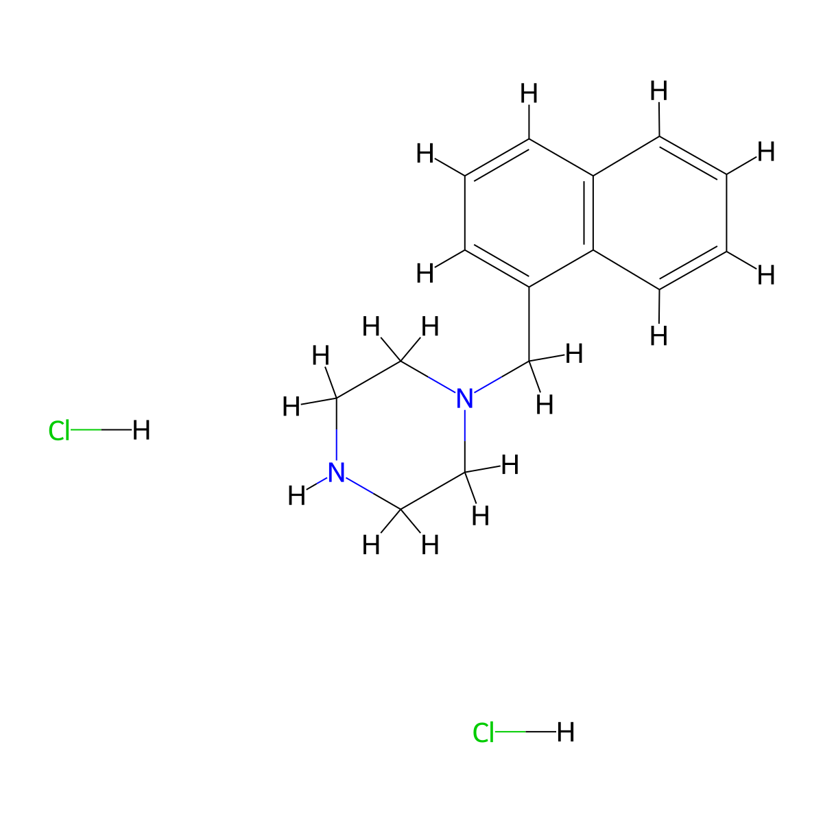 1-((Naphthalen-1-yl)methyl)piperazine dihydrochloride molecular structure, CAS 40675-82-9