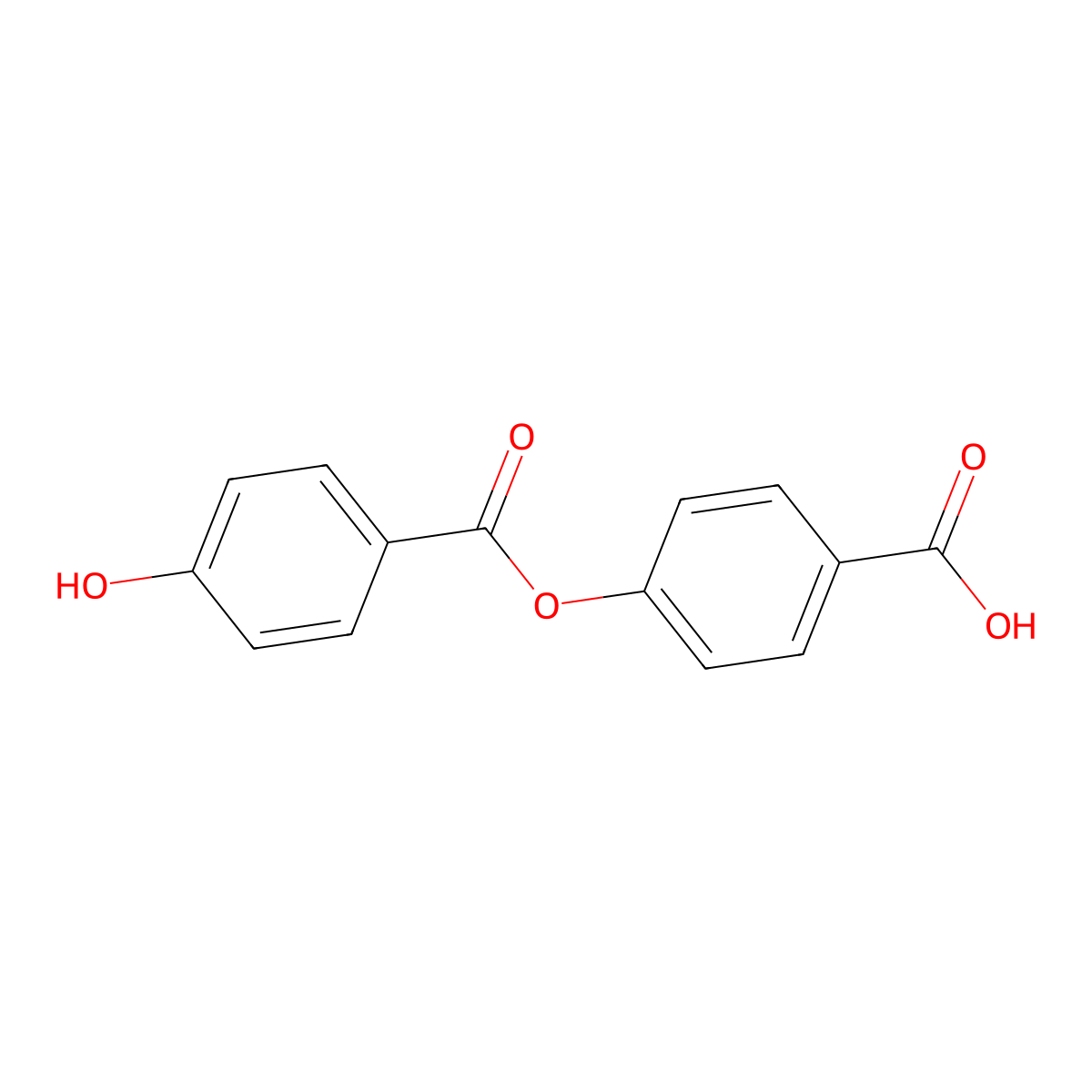 4-{[(4-Hydroxyphenyl)carbonyl]oxy}benzoic acid molecular structure, CAS 40677-31-4