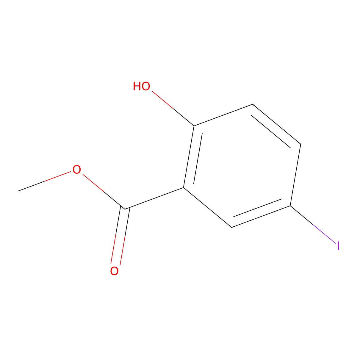 Methyl 5-Iodosalicylate molecular structure, CAS 4068-75-1