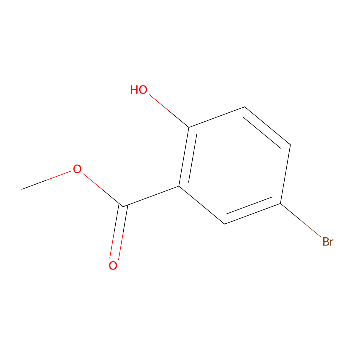 Methyl 5-bromosalicylate molecular structure, CAS 4068-76-2