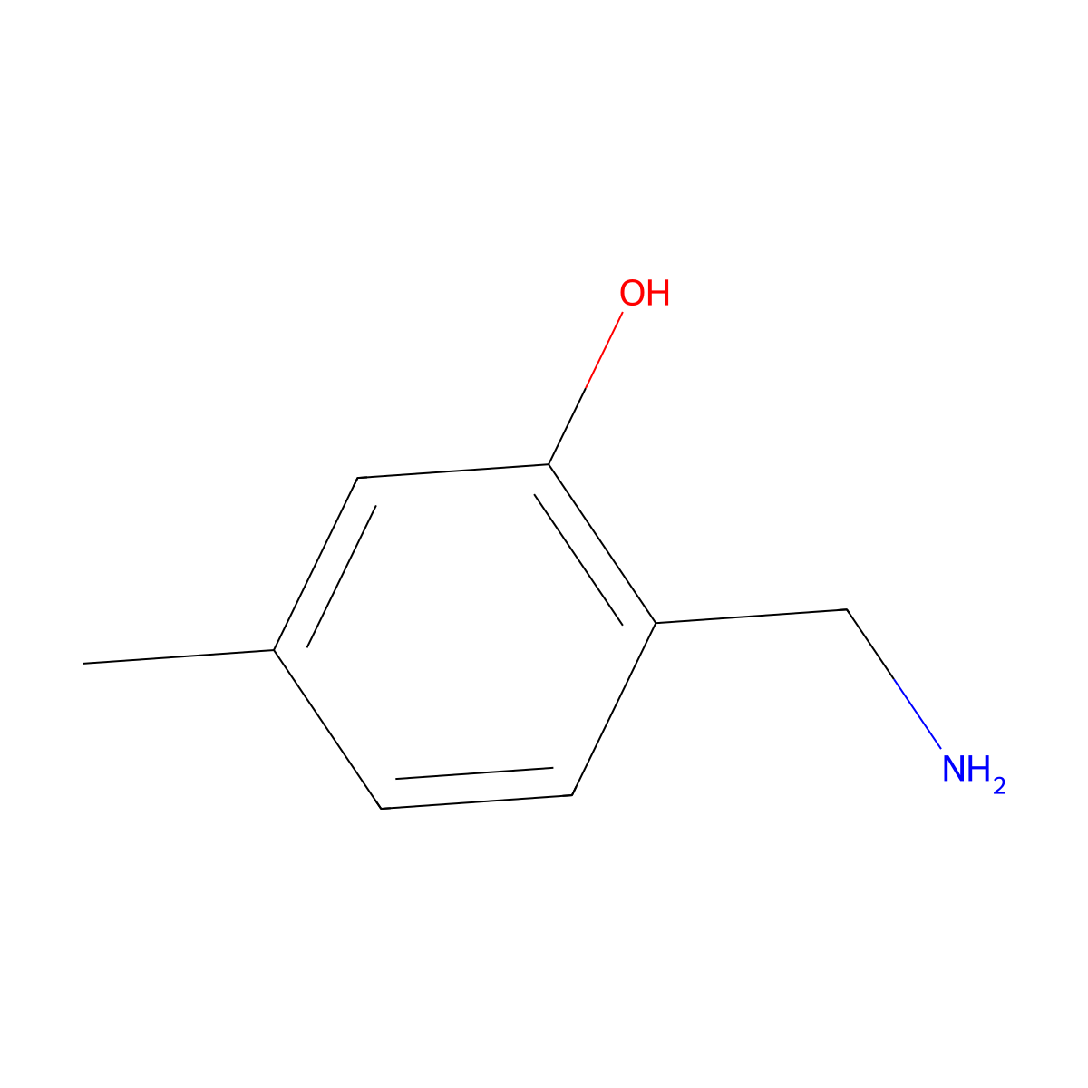 2-(Aminomethyl)-5-methylphenol molecular structure, CAS 40680-68-0