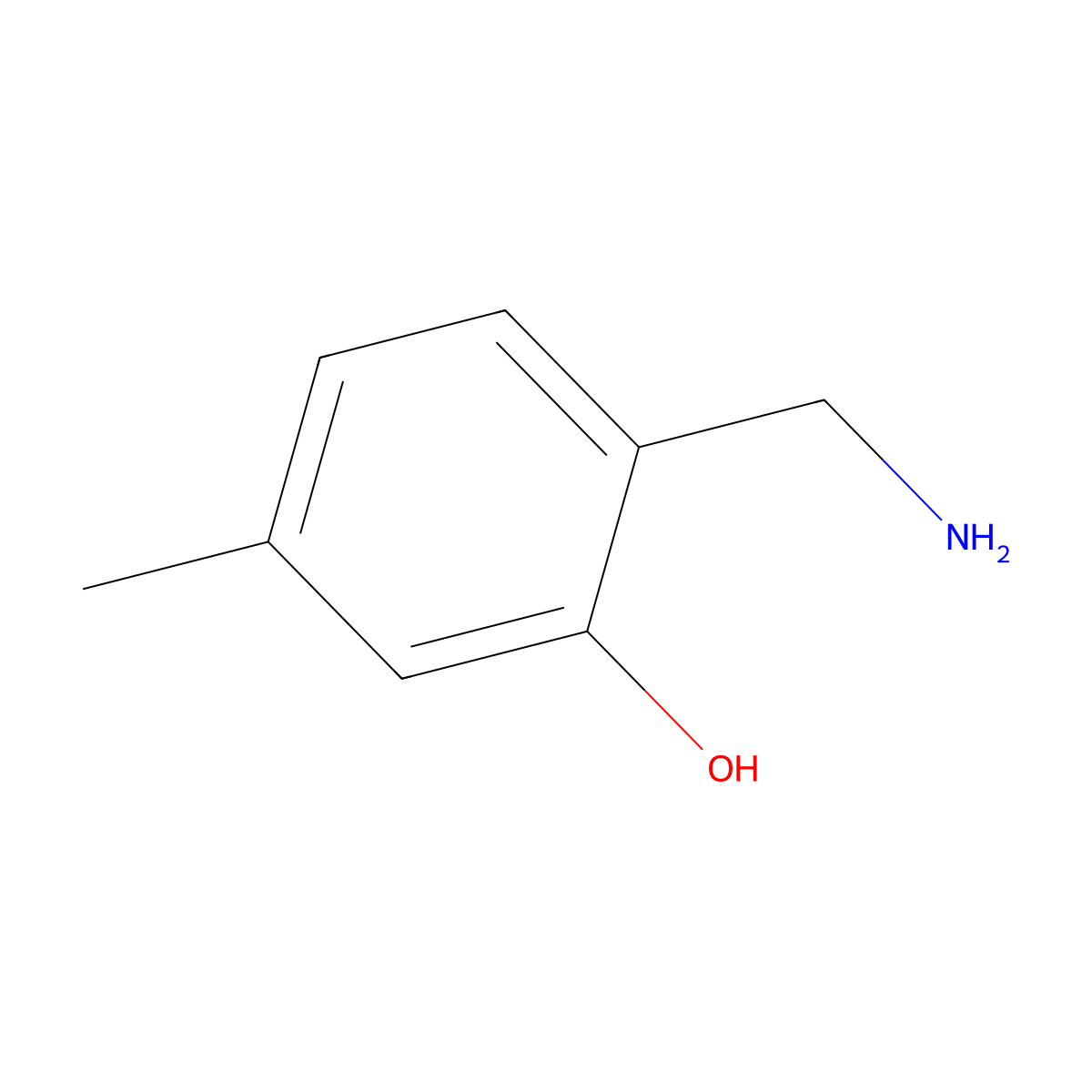 2-(Aminomethyl)-5-methylphenol molecular structure, CAS 40680-68-0