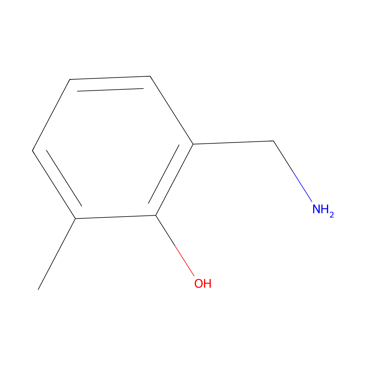 2-(Aminomethyl)-6-methylphenol molecular structure, CAS 40680-69-1