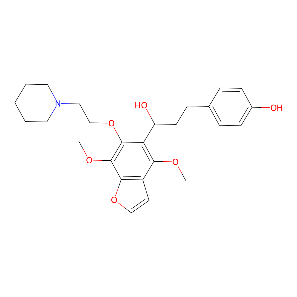 Piprofurol molecular structure, CAS 40680-87-3