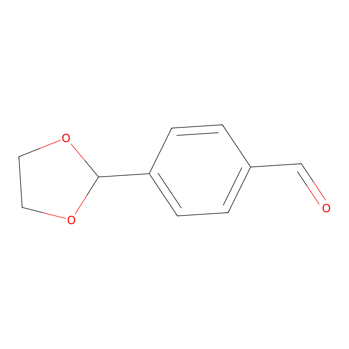 4-(1,3-Dioxolan-2-yl)benzaldehyde molecular structure, CAS 40681-88-7