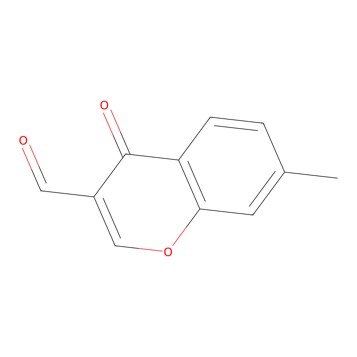 7-methyl-4-oxo-4H-chromene-3-carbaldehyde molecular structure, CAS 40682-97-1