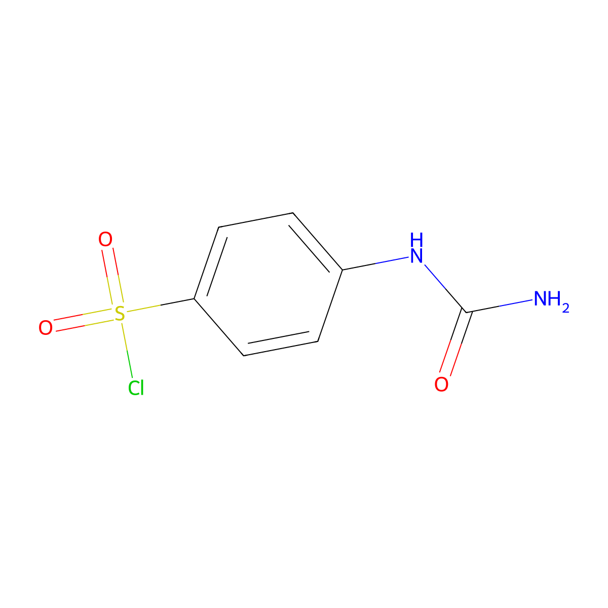 4-Ureido-benzenesulfonyl chloride molecular structure, CAS 40685-78-7