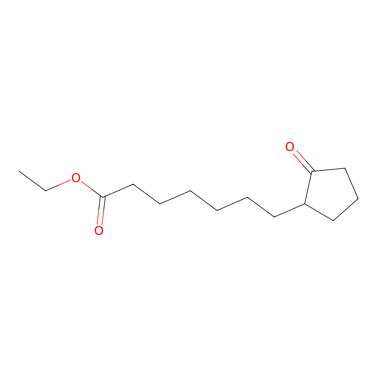 Ethyl 7-(2-oxocyclopentyl)heptanoate molecular structure, CAS 40687-10-3