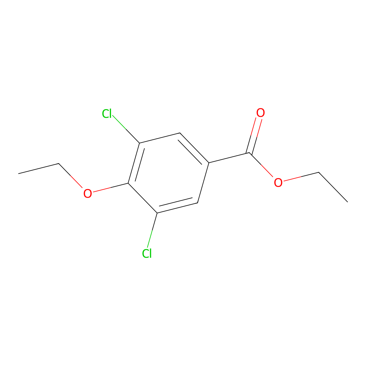 Ethyl 3,5-dichloro-4-ethoxybenzoate molecular structure, CAS 40689-34-7