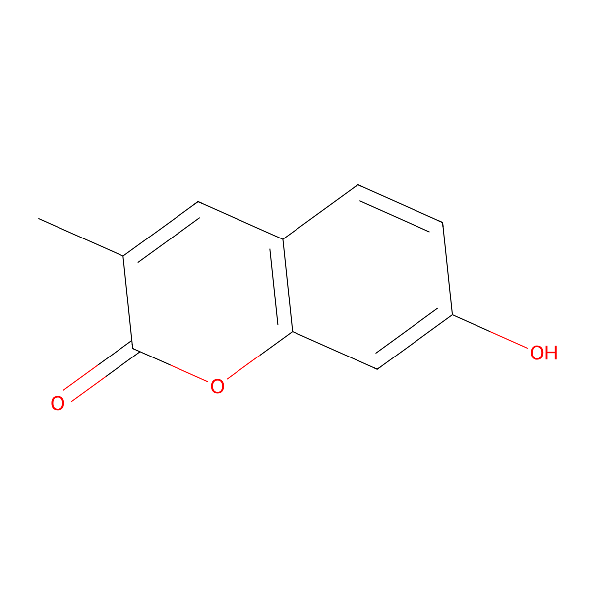 7-Hydroxy-3-methylcoumarin molecular structure, CAS 4069-67-4