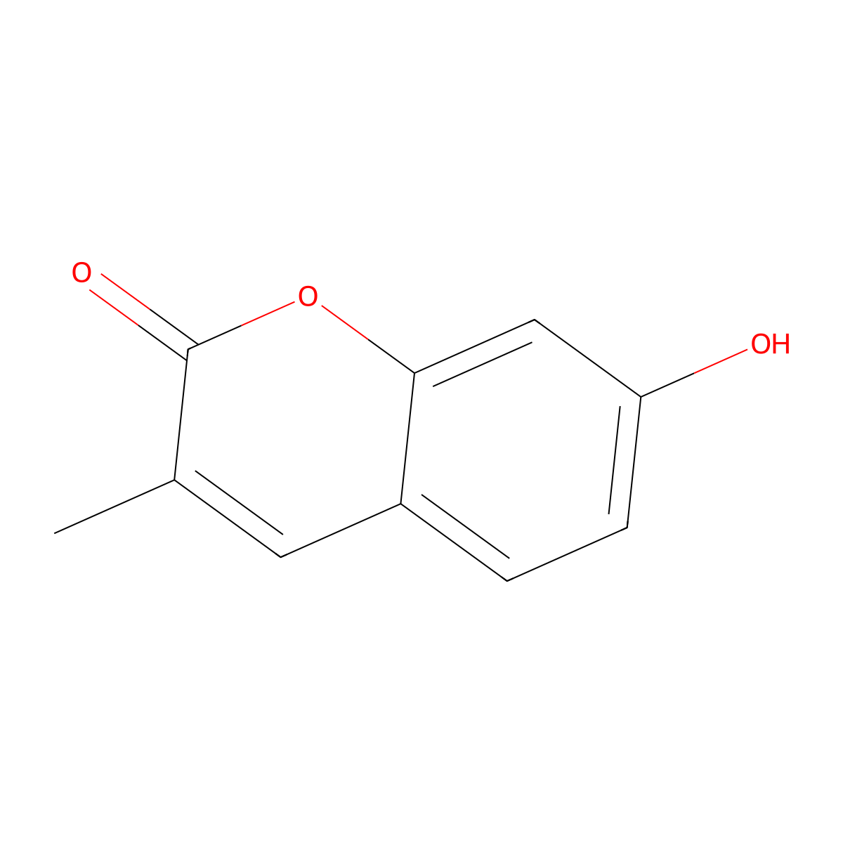 7-Hydroxy-3-methylcoumarin molecular structure, CAS 4069-67-4