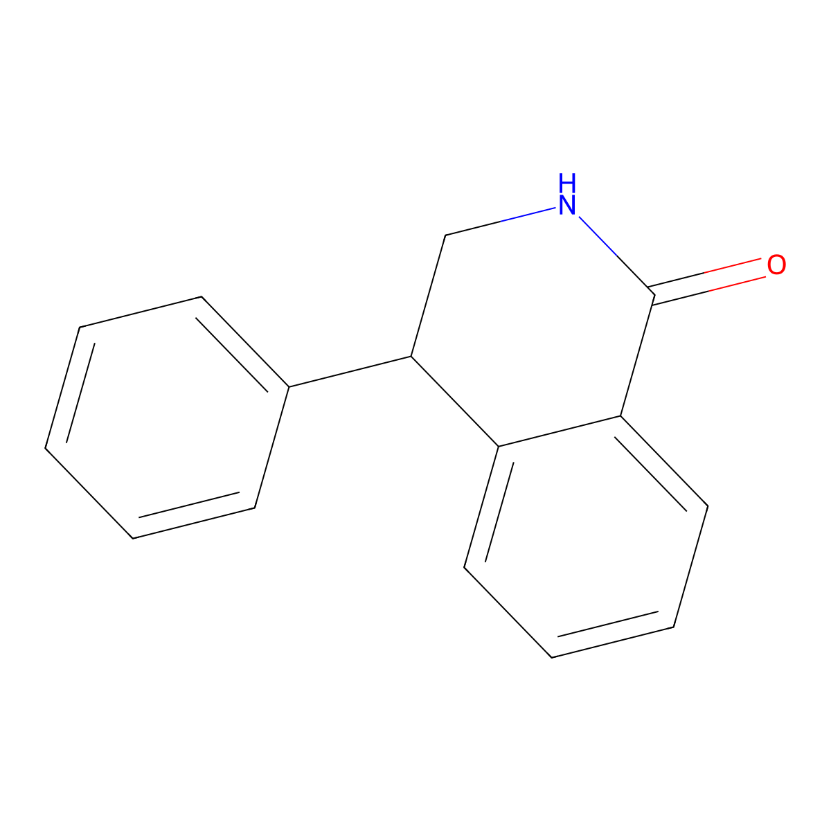4-Phenyl-1,2,3,4-tetrahydroisoquinolin-1-one molecular structure, CAS 40691-63-2