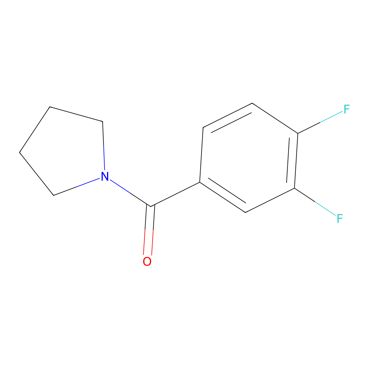 1-(3,4-Difluorobenzoyl)pyrrolidine molecular structure, CAS 406918-05-6