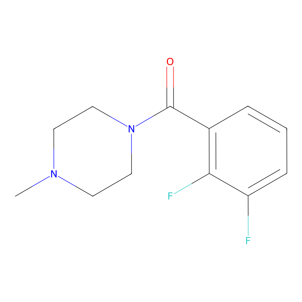 (2,3-Difluorophenyl)(4-methylpiperazin-1-yl)methanone molecular structure, CAS 406918-24-9