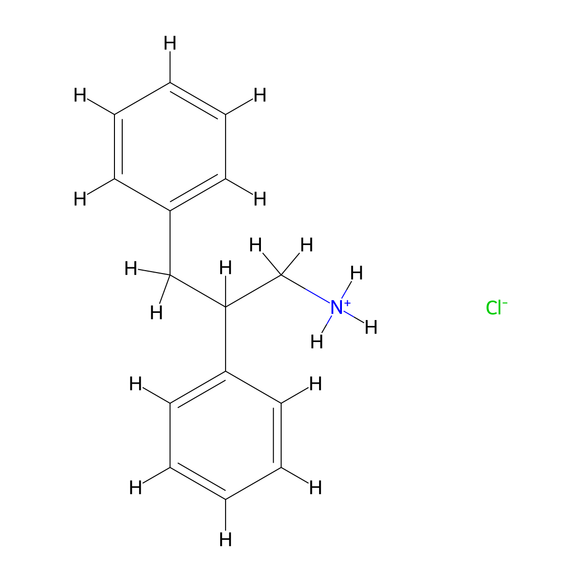 2,3-Diphenylpropan-1-amine--hydrogen chloride (1/1) molecular structure, CAS 40692-28-2
