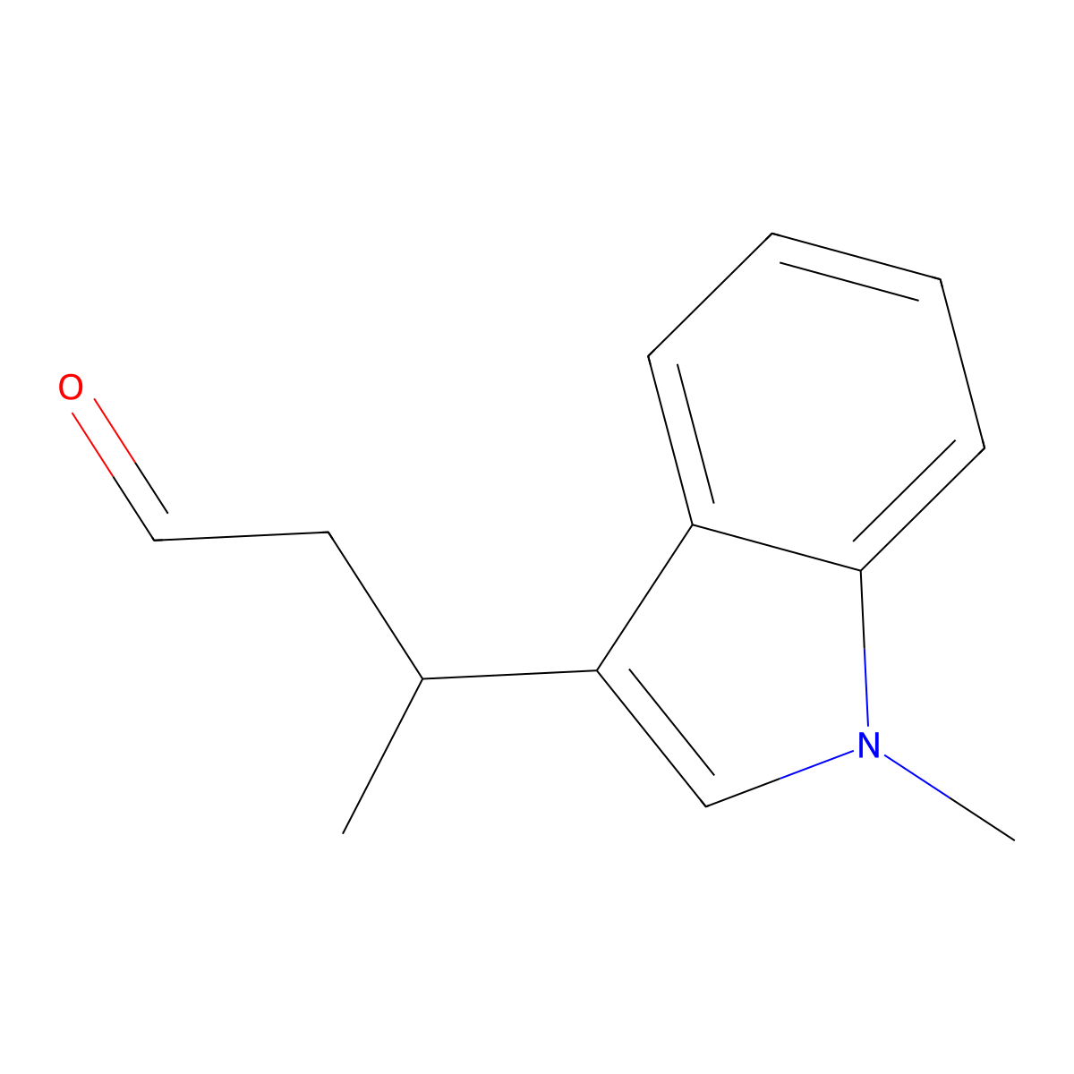 (3S)-(+)-3-(1-Methyl-1H-indol-3-yl)-1-butyraldehyde molecular structure, CAS 406920-65-8