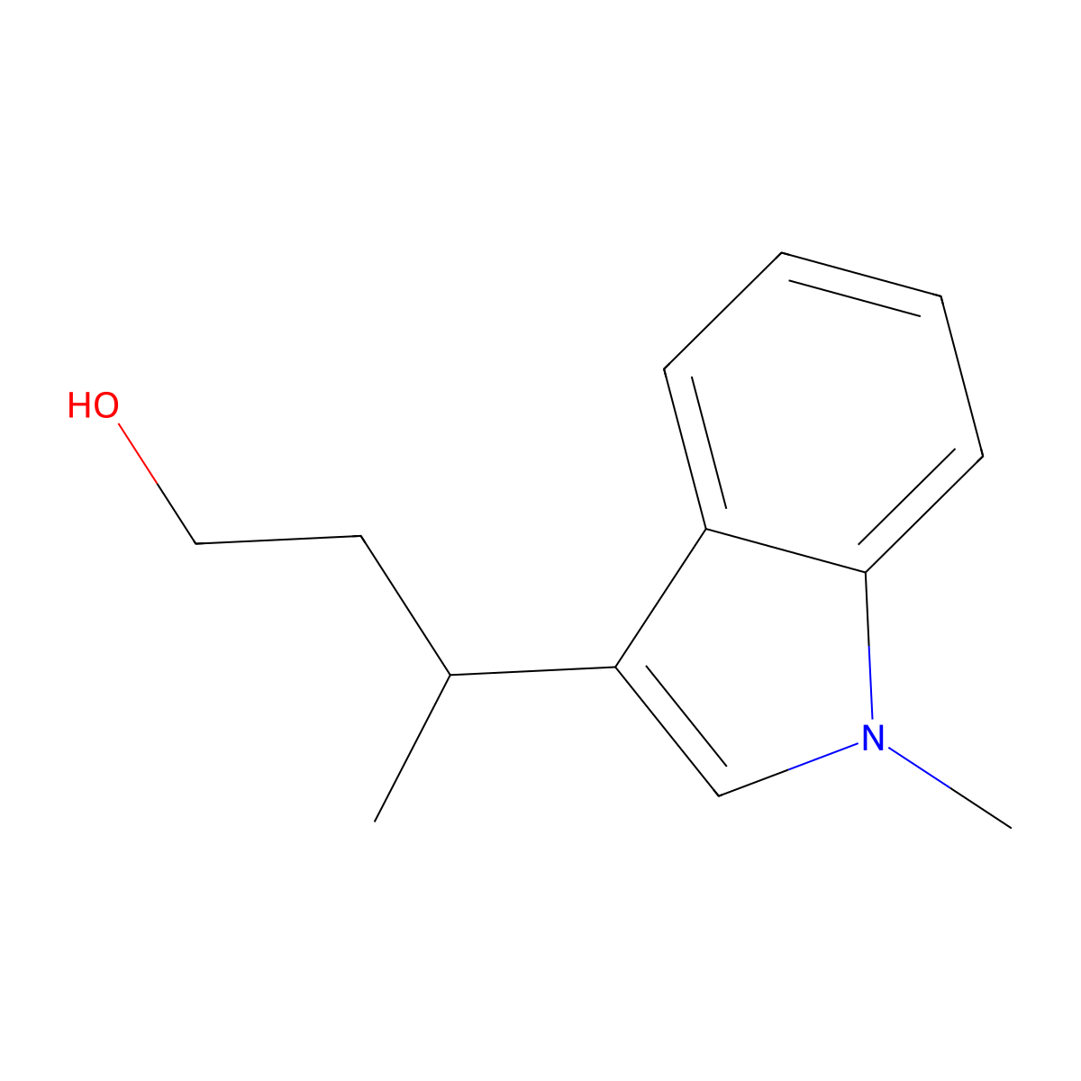 (3R)-(-)-3-(1-Methyl-1H-indol-3-yl)-1-butanol molecular structure, CAS 406920-66-9