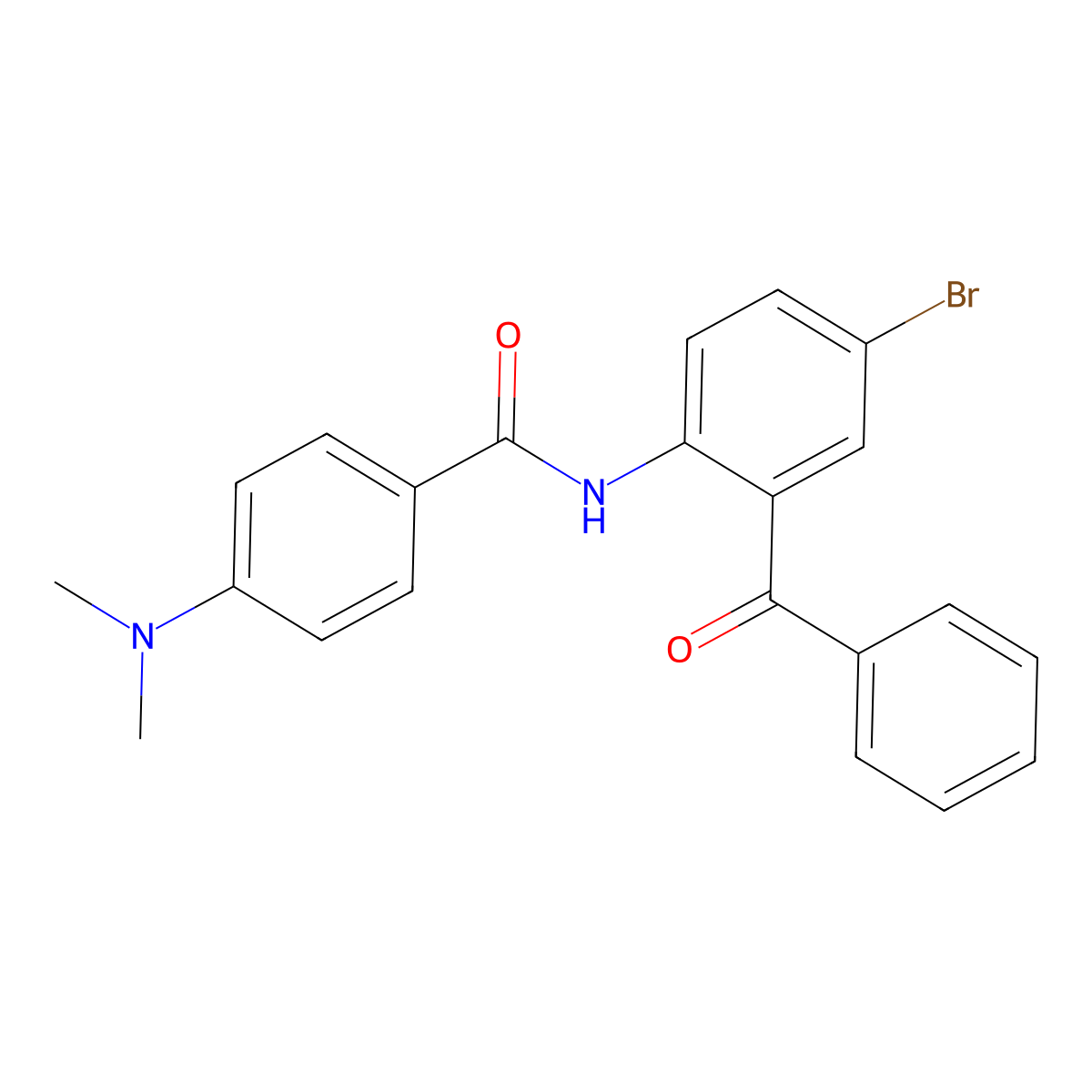 N-(2-benzoyl-4-bromophenyl)-4-(dimethylamino)benzamide molecular structure, CAS 406924-56-9