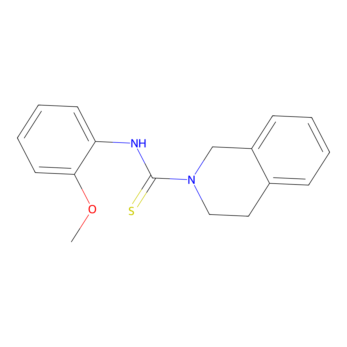 N-(2-methoxyphenyl)-3,4-dihydroisoquinoline-2(1H)-carbothioamide molecular structure, CAS 406925-60-8