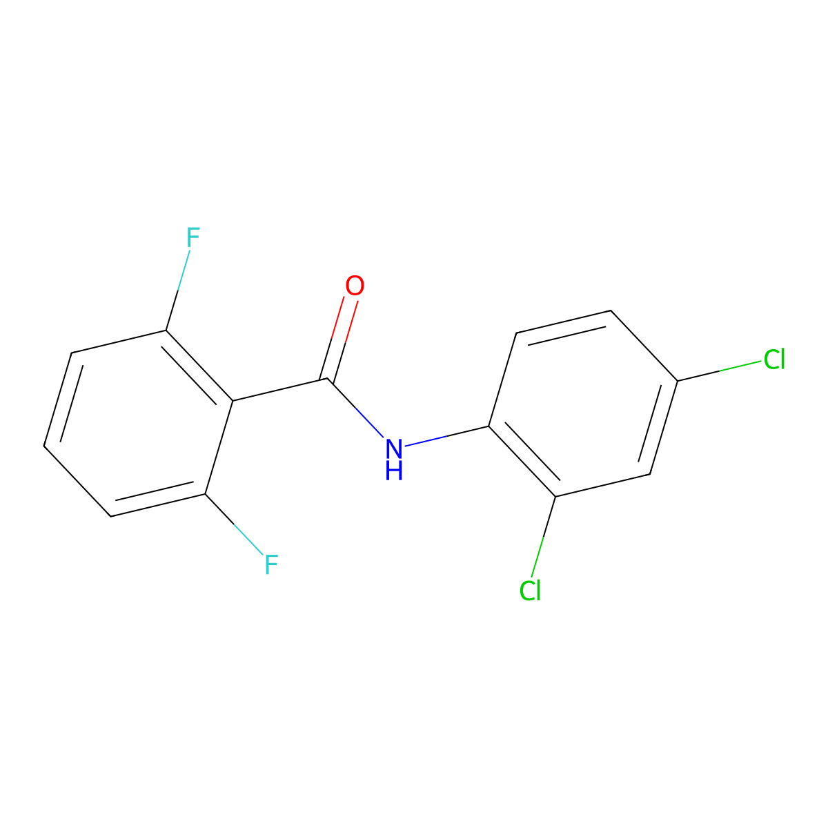 N-(2,4-dichlorophenyl)-2,6-difluorobenzamide molecular structure, CAS 406926-84-9