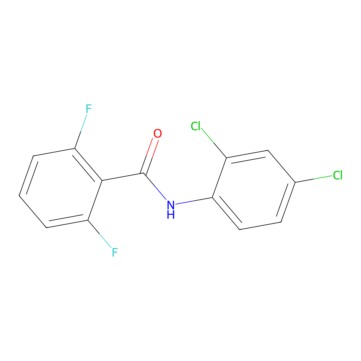 N-(2,4-dichlorophenyl)-2,6-difluorobenzamide molecular structure, CAS 406926-84-9