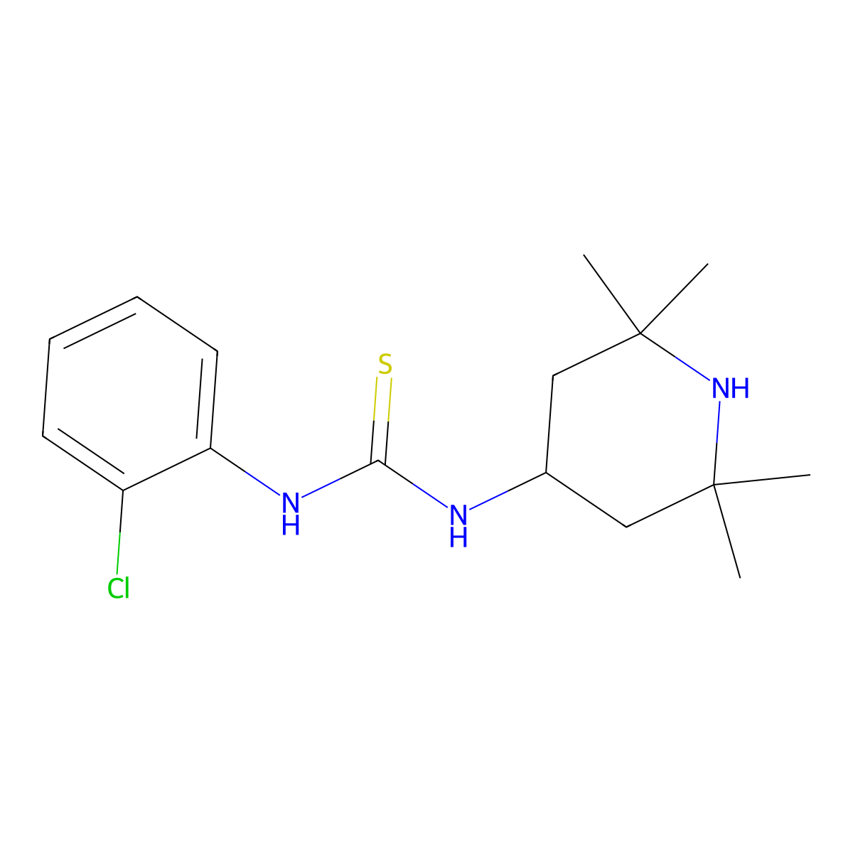 1-(2-Chlorophenyl)-3-(2,2,6,6-tetramethylpiperidin-4-yl)thiourea molecular structure, CAS 406926-99-6