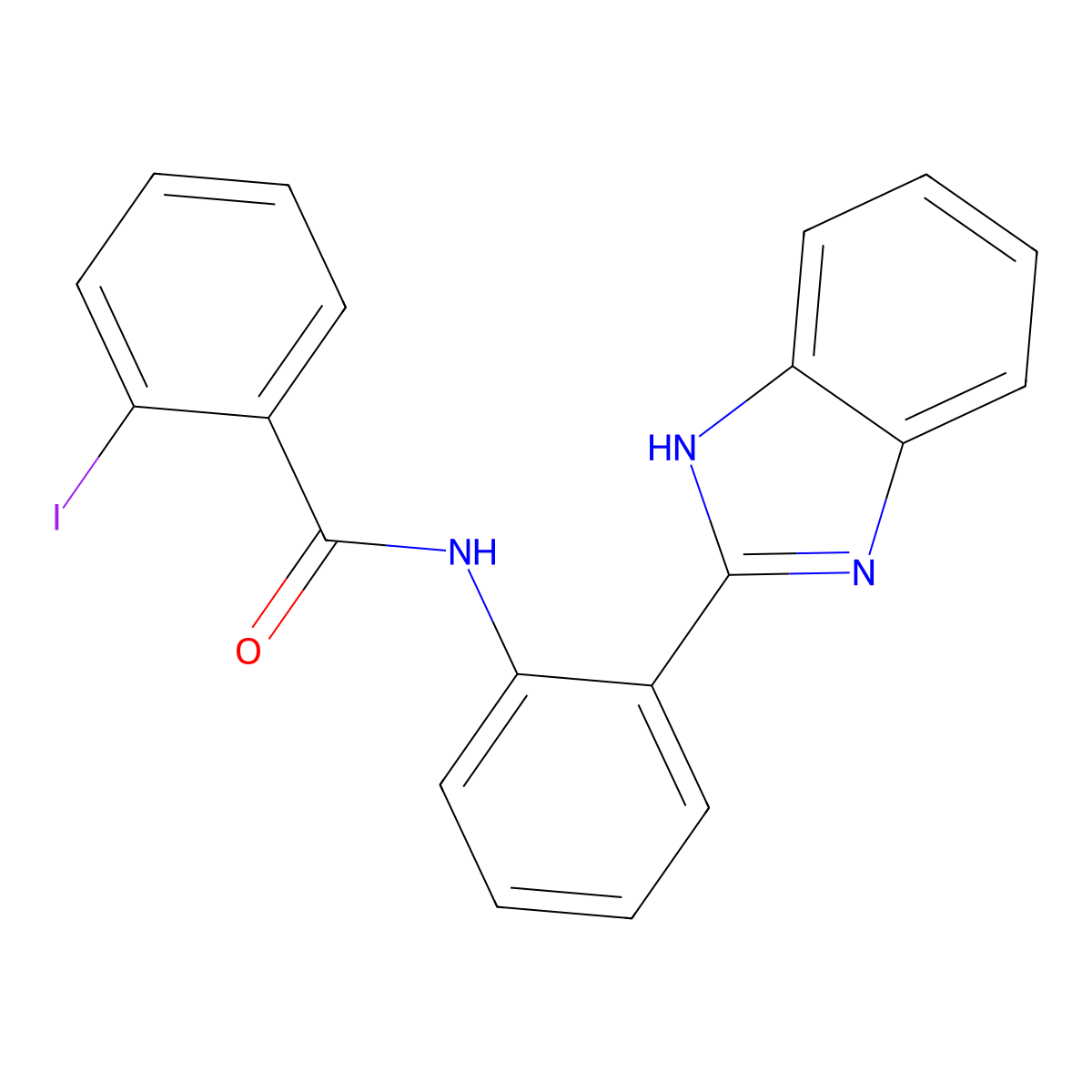 N-[2-(1H-benzimidazol-2-yl)phenyl]-2-iodobenzamide molecular structure, CAS 406927-05-7