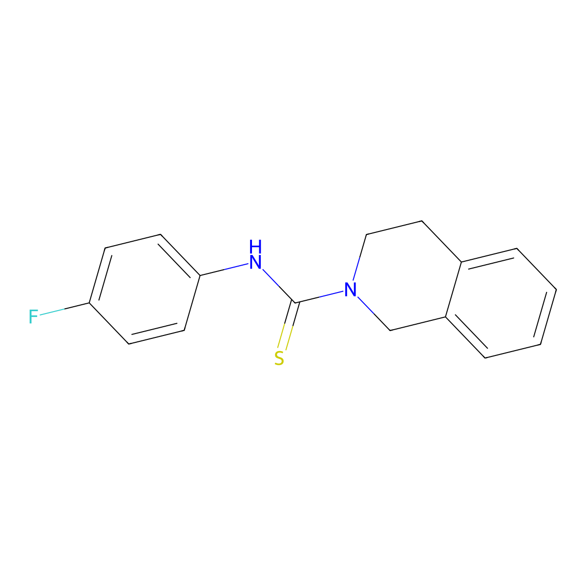 N-(4-fluorophenyl)-3,4-dihydroisoquinoline-2(1H)-carbothioamide molecular structure, CAS 406927-45-5