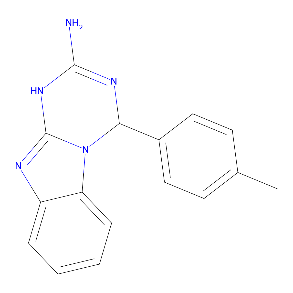 4-(4-Methylphenyl)-1,4-dihydro[1,3,5]triazino[1,2-a]benzimidazol-2-amine molecular structure, CAS 406928-23-2